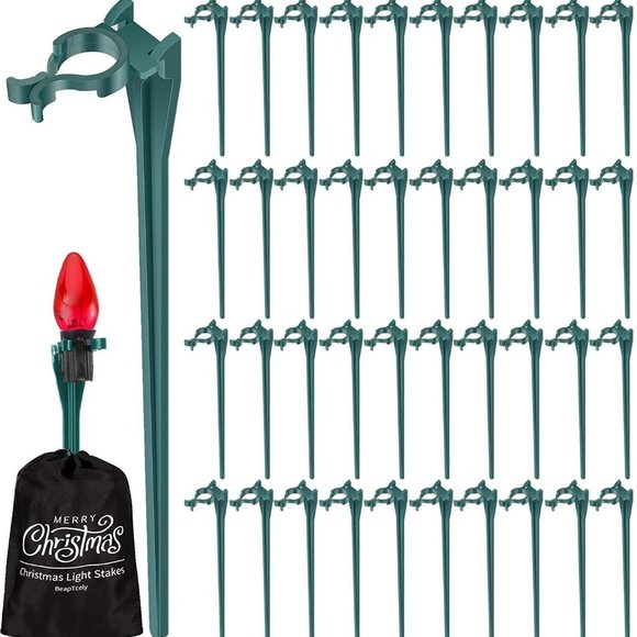 unknown Other - New**Christmas, Light Stakes, 7.5-inch C7, C9Light fit (100 pcs) Green
